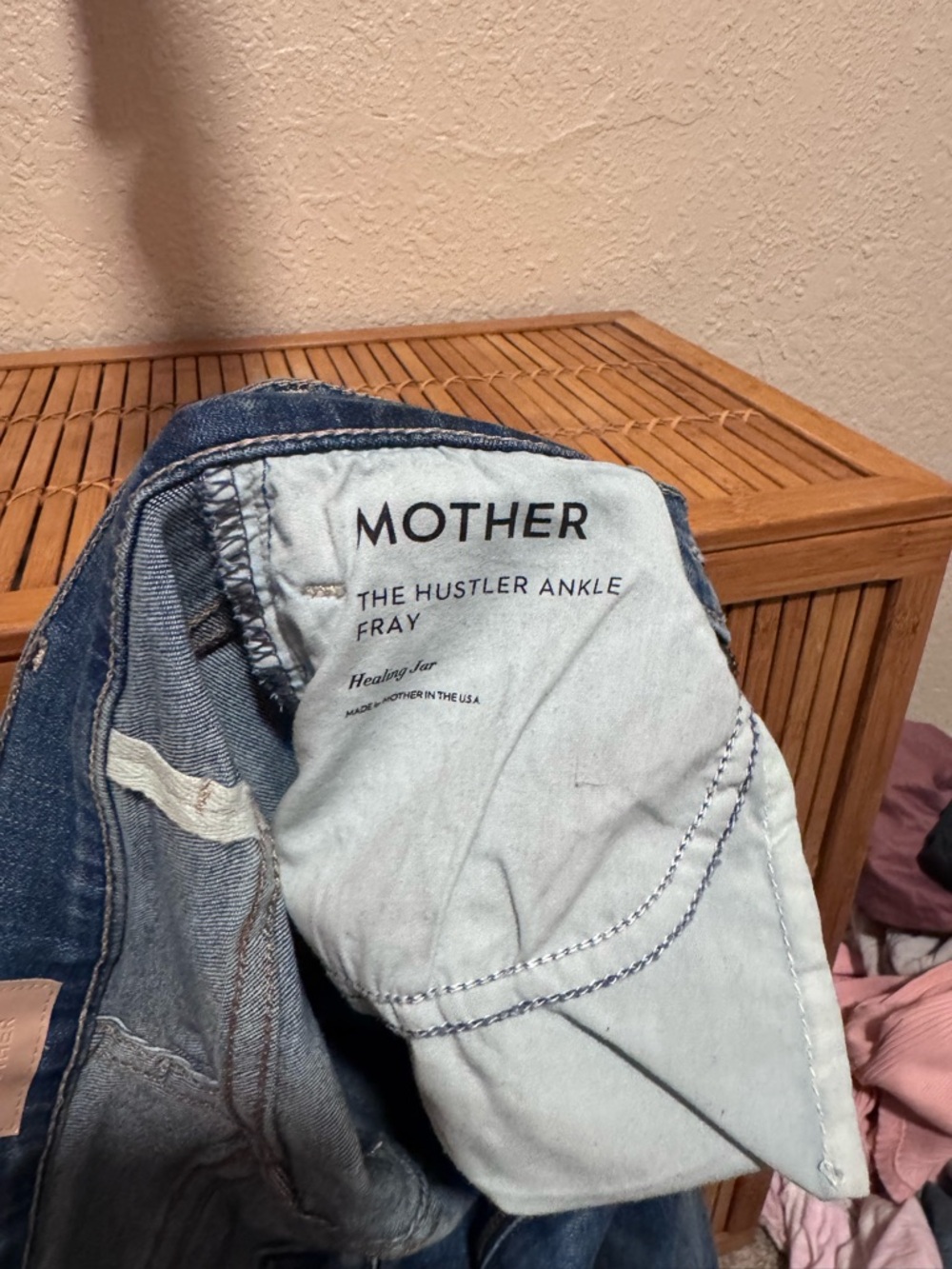 MOTHER Hustler Ankle Fray Medium Wash Ankle High Rise Jeans - Picture 2 of 3
